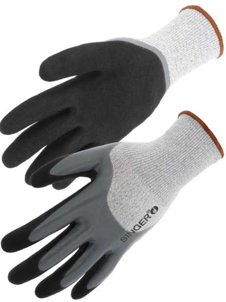Gant PEHD Coupure D Enduit nitrile double couche 3/4 Enduit- SINGER - PHD534