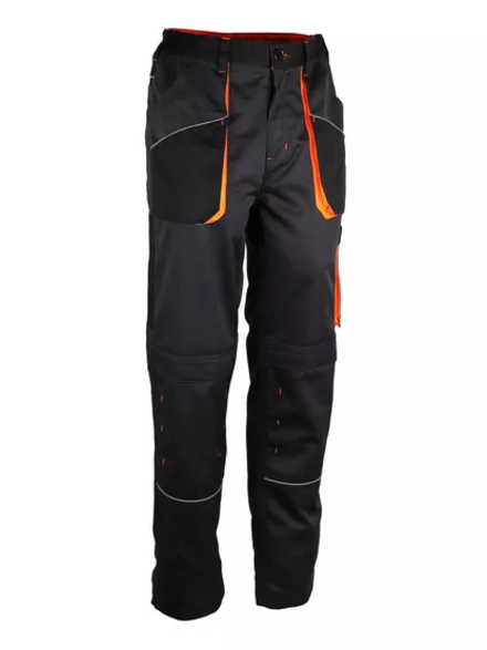 Pantalon de travail Polyester/coton - Noir /gris / orange - SINGER - PRAGUO