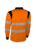 Polo orange en polyester bird-eye - SINGER - PUNTO