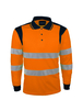Polo orange en polyester bird-eye - SINGER - PUNTO