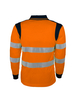 Polo orange en polyester bird-eye - SINGER - PUNTO