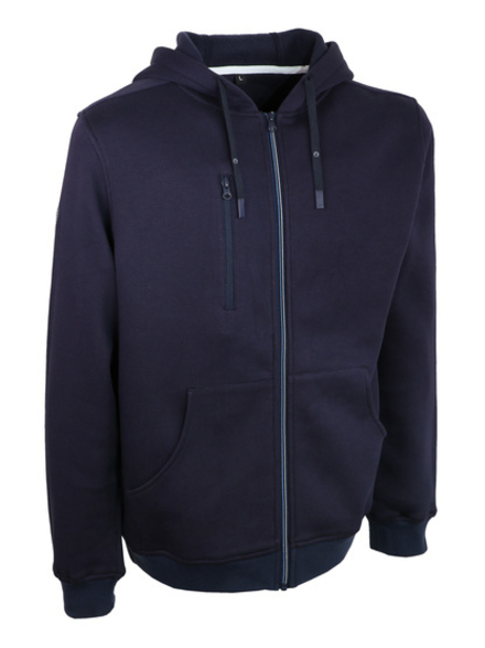 Sweat-shirt bleu marine avec capuche et fermeture à glissière - SINGER - SUITBLE