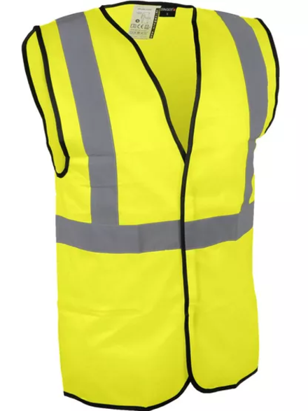 Gilet jaune haute-visibilité avec fermeture et bandes réfléchissantes - SINGER - VPLGILJ00