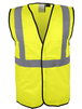 Gilet jaune haute-visibilité avec fermeture et bandes réfléchissantes - SINGER - VPLGILJ00