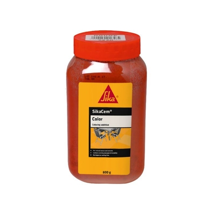 CARTON DE 6 DOSES 800GR DE COLORANTS SIKACEM COLOR ROUGE - SIKA - 115990