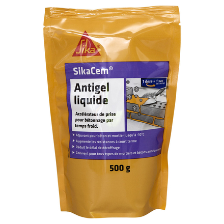 CARTON DE 12 DOSES 0,5KG DE SIKACEM ANTIGEL LIQUIDE - SIKA - 545699