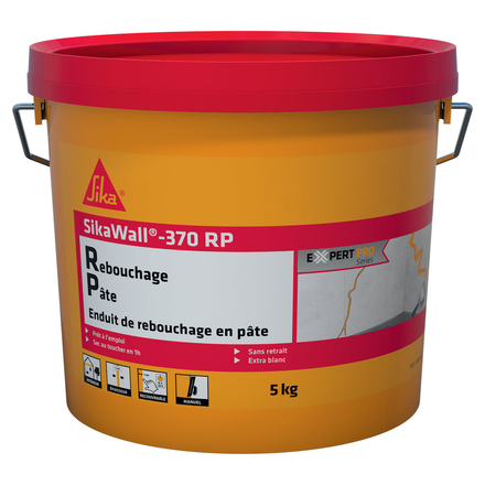 ENDUIT DE REBOUCHAGE 2 SEAUX DE 5KG DE SIKAWALL 370 RP - SIKA - 631411