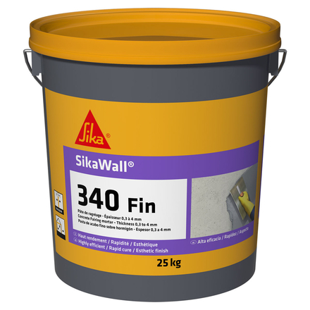PÂTE DE RAGRÉAGE SEAU DE 25KG DE SIKAWALL-340 FIN - SIKA - 764636