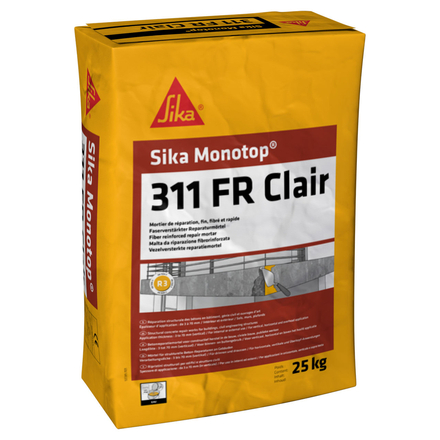 MORTIER DE RÉPARATION PACK DE 4 SACS DE 5KG SIKA MONOTOP-311FR - SIKA - 819945