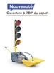 JEU DE 2 FEUX TRICOLORES DE CHANTIER TEMPO AVEC TÉLÉCOMMANDE (sans batterie) - T01121698