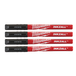 Set 4 Stylos pointe ultra fine noirs MILWAUKEE ACCESSOIRES - 48223164
