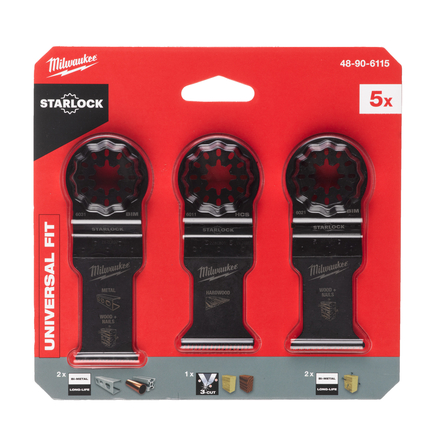 Set lames multi tools bois/metal 5 pcs MILWAUKEE ACCESSOIRES - 48906115