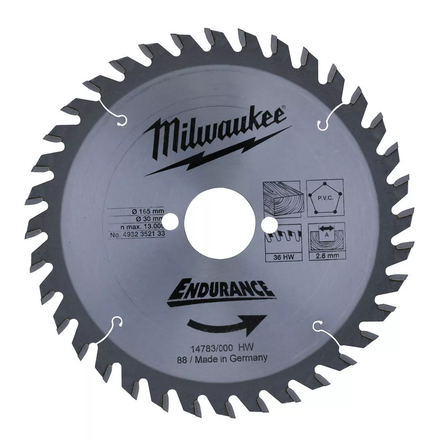 LAME SCIE CIRCULAIRE165MM/36 DTS (x1) MILWAUKEE ACCESSOIRES - 4932352133