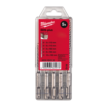 SET MILWAUKEE DE 5 FORETS SDS-PLUS Ø5 À 10MM - 4932352338