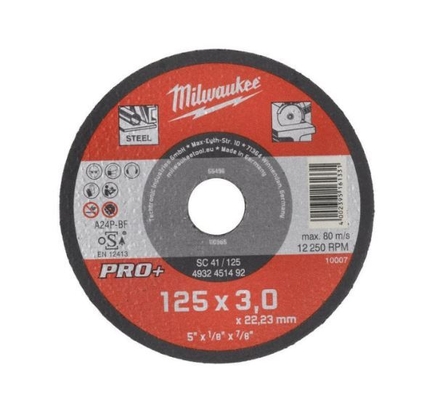 DISQUE A TRONCONNER PRO+ 125MM EPAISSEUR 3 MM MILWAUKEE ACCESSOIRES - 4932451492