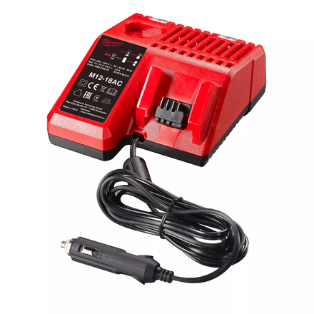 Chargeur Allume cigare 12V-14,4V, 18V, système M12 à M18 MILWAUKEE M12-18 AC - 4932459205