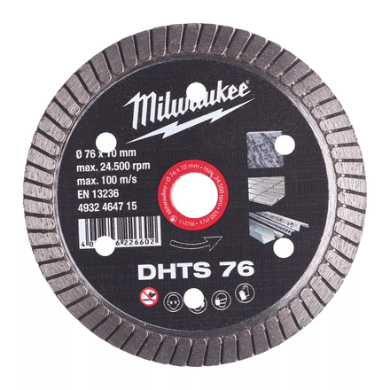 Disque diamand DHTS 76 - 1 pc MILWAUKEE ACCESSOIRES - 4932464715