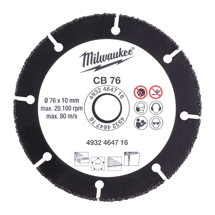 disque carbure 76 mm - 1 pc MILWAUKEE ACCESSOIRES - 4932464716