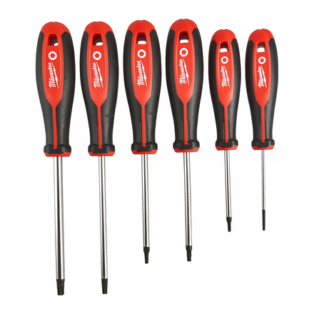 Set de 6 tournevis Trilobe Torx MILWAUKEE ACCESSOIRES - 4932471809