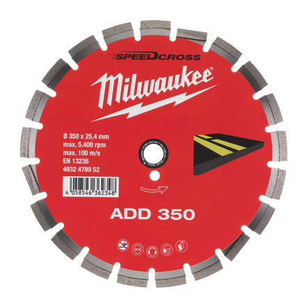 Disque diamant asphalte add 350 mm MILWAUKEE ACCESSOIRES - 4932478952