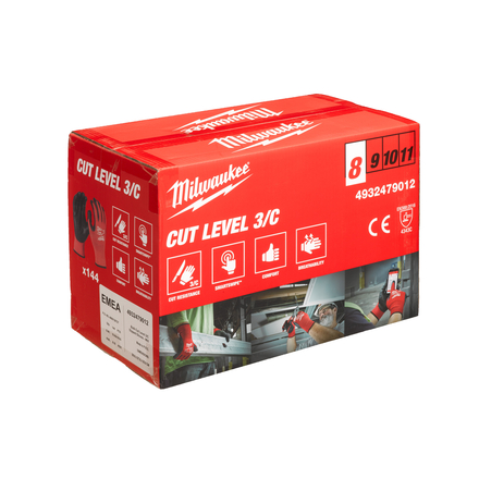 Gants anti-coupe niveau 3/c - m/8 144pcs MILWAUKEE EPI