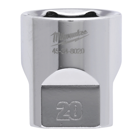 Douille a cliquet 3/8 courte 20 mm MILWAUKEE ACCESSOIRES - 4932479996