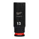 Douille MILWAUKEE ACCESSOIRES shockwave hexagonale 1/4 longue - 4932480262