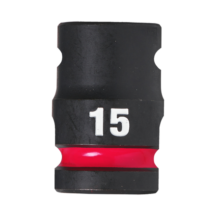 Douille shockwave 1/2 hex courte 15 mm MILWAUKEE ACCESSOIRES - 4932480309