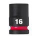 DOUILLE SHOCKWAVE 1/2 HEX COURTE 17 MM - Clip brochable MILWAUKEE ACCESSOIRES - 4932480311