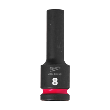 Douille shockwave 1/2 hex longue 8 mm MILWAUKEE ACCESSOIRES - 4932480326