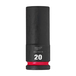 Douille shockwave 1/2 hex longue 20 mm MILWAUKEE ACCESSOIRES - 4932480338