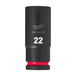 Douille shockwave 1/2 hex longue 22 mm MILWAUKEE ACCESSOIRES - 4932480340