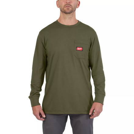 T-SHIRT TRAVAIL MANCHES-LONGUES VERT XL. - Blister MILWAUKEE EPI - 4932493051