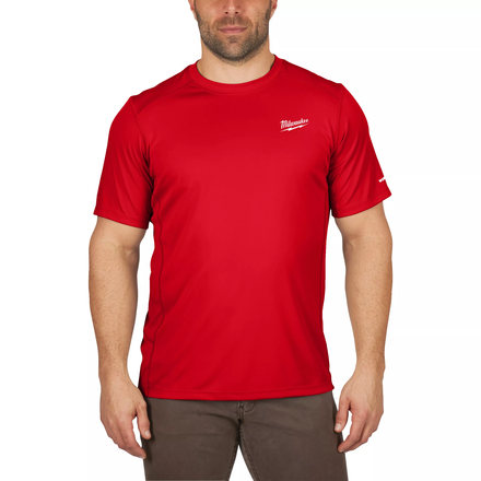 T-SHIRT WORKSKIN MANCHES-COURT ROUGE M. - Blister MILWAUKEE EPI - 4932493069