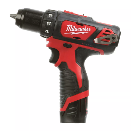 Perceuse visseuse MILWAUKEE M12 BDD-202X 12 V 2 batteries 2 Ah 38 Nm - 4933446040