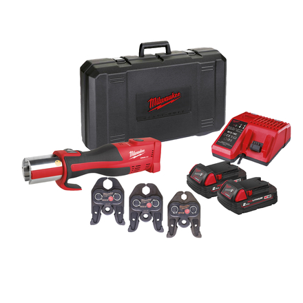 Sertisseuse brushless 18v, 2ah + 3 mâchoires profile m (15/22/28 mm) MILWAUKEE - 4933451133