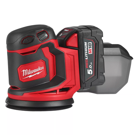 Ponceuse orbitale 125mm 18V, 5,0Ah MILWAUKEE M18 BOS125-502B - 4933464229