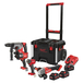 PACK 4 MACHINES MILWAUKEE M18 FPP4C-555T Powerpack, 1 CHARIOT PACKOUT - 4933492525