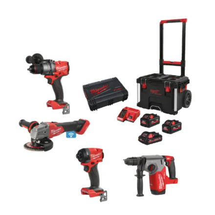 Powerpack 4 outils MILWAUKEE M18 FPP4AE-533P avec trolley Packout - 4933493334