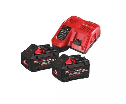 PACK BATTERIES 18V 8AH ET CHARGEUR M18 FORGENRG-802 - MILWAUKEE - 4933498612