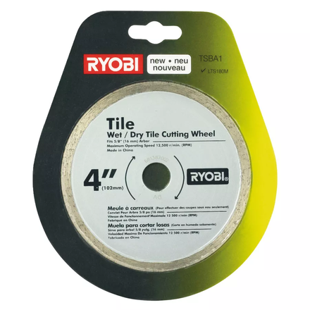 Disque de coupe diametre 102 mm pour carrelette ONE+ LTS180M RYOBI TSBA1 - 5132002473