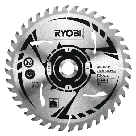 Lame RYOBI CSB165A1 ULTRA FINE spéciale outillage sans fil 165 mm - 5132002774