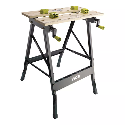 Etabli pliable orientable à 90° - table bambou 605 x 625 x 790 mm - 6,5 kg RYOBI RWB02 - 5133001779