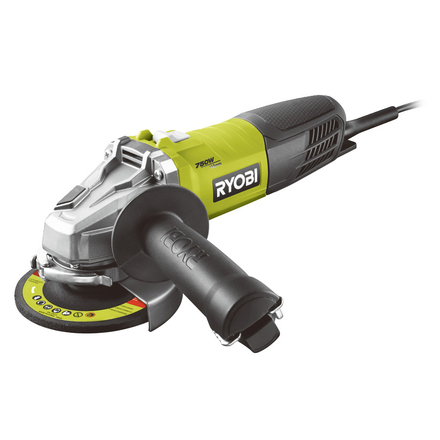 Meuleuse d'angle 750 W diamètre 115 mm - protection anti-redémarrage RYOBI RAG750-115G - 5133002489