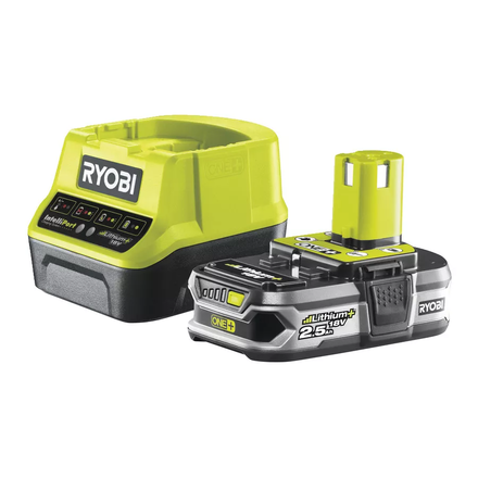 1 batterie lithium+ 18V - 2,5 Ah et 1 chargeur rapide 2,0 A RYOBI RC18120-125 - 5133003359