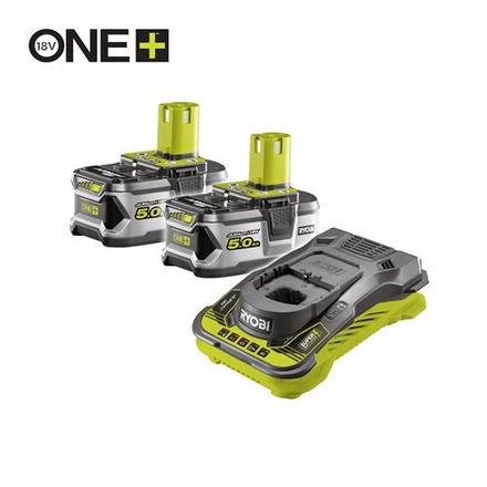 Pack chargeur ultra rapide RYOBI 5,0 A + 2 Batteries Lit
