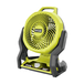 Ventilateur 18V - diamétre 19 cm - tête orientable haut/bas & droite/gauche - 3 vitesses 2100 / 1300 / 700 tr/min RYOBI - 5133005596