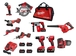Powerpack 10 machines MILWAUKEE 18V FUEL M18 FPP8H-504B + SOUFFLEUR ET PONCEUSE 125MM
