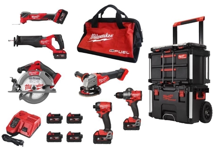 Pack 6 machines MILWAUKEE PACKOUT 18V FUEL M18 FPP6HF-504B