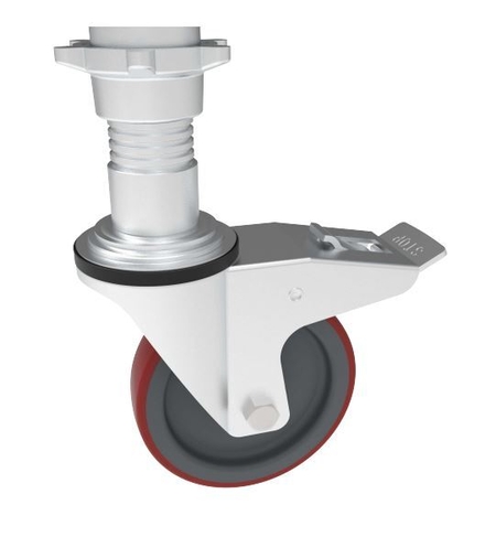 ROUE 125mm + TIGE pour échafaudage NEOLIUM EVO - TUBESCA COMABI - 02976906